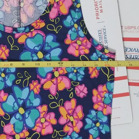 LuLaRoe Floral Maxi Tank Dress Size Medium - Picture 6 of 10